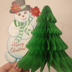 Vintage Snowman Honeycomb Tabletop Decoration Taiwan